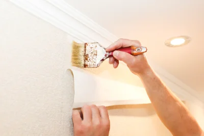 Pose de papier peint à Beuvron — revêtements muraux et toiles de verre